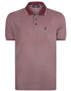 Jimmy Sanders Tricou cu model uni si guler polo - Rosu stins