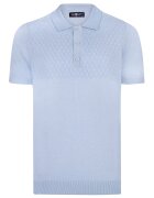 Jimmy Sanders Tricou polo cu terminatii striate - Albastru pastel