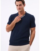 Jimmy Sanders Tricou polo din amestec de bumbac - Alb optic/Bleumarin