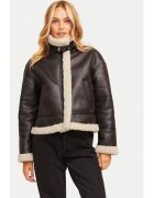 JJXX Geaca din imitatie de piele Yolanda 12259326 Maro Regular Fit - Piele ecologica