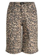 JJXX Pantaloni dama - CORNSTALK LEOPARD - bumbac - maro