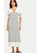 JJXX Rochie cu croiala dreapta si model cu dungi - Bej