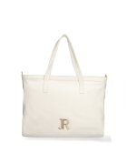 John Richmond Geanta shopper din piele Eridana - Alb/Auriu