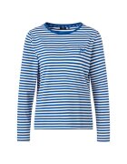 Joop Bluza in dungi cu logo brodat - Alb/Albastru royal