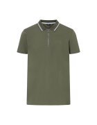 JOOP Jeans Tricou polo cu fenta cu fermoar Adam - Verde