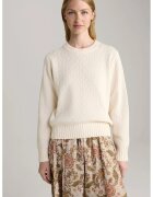 Joop Pulover regular fit cu guler rotund - Alb