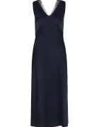 Joop! Rochie midi fara maneci cu decolteu in V si detalii tip dantela - Albastru inchis