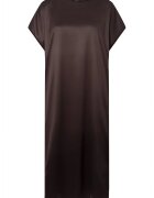 Joop! Rochie midi satinata cu maneci scurte - Maro