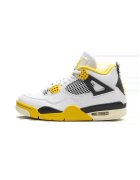 Jordan Adidasi Air 4 Vivid Sulfur - alb cu galben si negru -