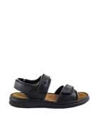 Josef Seibel Sandale barbati - piele naturala - fixare Velcro - negru