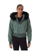 Juicy Couture Geaca dama sintetic/textil - verde/negru -