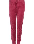 Juicy Couture Pantaloni catifelati cu snur in talie -
