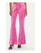 Juicy Couture Pantaloni dama - roz - 46% bumbac - 32% bambus - 22% poliester