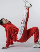 Juicy Couture Pantaloni de trening cu benzi laterale cu logo -