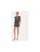 Just Cavalli Pantaloni scurti sport dama 78PADE10 CFW11 - Bumbac - Negru - Negru