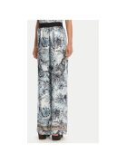 Just Cavalli Top dama Viscoza - Albastru/Gri - Gri/Albastru