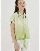 Just Like You Camasa semitransparenta cu model - Verde pal
