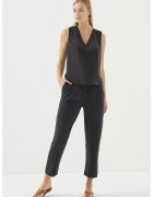 Just Like You Pantaloni crop cu buzunare laterale - Negru