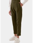 Just Like You Pantaloni crop cu talie inalta - Kaki