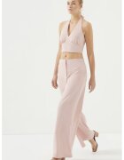 Just Like You Pantaloni uni cu croiala ampla - Roz pal