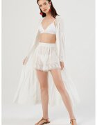 Just Like You Rochie cu broderie si decolteu in V - Alb