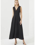 Just Like You Rochie lunga evazata cu model - Negru
