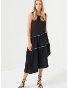 Just Like You Rochie midi asimetrica cu fronseu - Alb/Negru