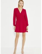 Just Like You Rochie scurta cu decolteu si talie transparenta - Rosu vermillion
