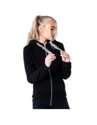 Justhype Hanorac dama - Drawstring Zip Hoodie HYPWOMHOOD001 - Negru -