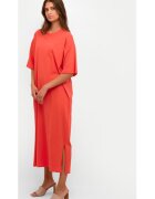 kaffe Rochie dama - Rosu - Bumbac