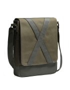 KAFT Geanta crossbody unisex cu finisaj rezistent la apa Methone - Negru/Kaki