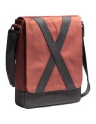 KAFT Geanta crossbody unisex - Negru/Caramiziu - 31x25x7