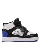 Kappa Mocasini copii 302734368 - Piele ecologica - Negru/Alb - Alb/Negru