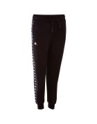 Kappa Pantaloni sport barbati - Bumbac/ Poliester - Negru/ Alb -