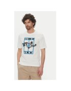 Kappa Tricou barbati 351U8JW - Bumbac - Alb - Alb
