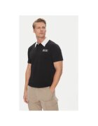 Kappa Tricou polo barbati 351R2IW - Bumbac - Negru - Negru