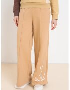 Karl Kani Pantaloni lungi de bumbac cu banda cu snur in talie - Bej