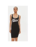 Karl Kani Rochie cambrata cu imprimeu logo - Negru