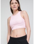 Karl Kani Top crop uni - Roz pastel/Alb optic