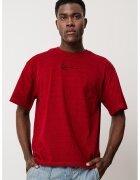 Karl Kani Tricou cu decolteu la baza gatului - Negru/Rosu inchis