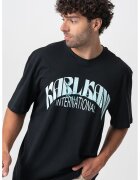 Karl Kani Tricou cu imprimeu logo - Negru/Albastru glaciar
