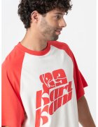 Karl Kani Tricou cu imprimeu logo - Rosu/Alb fildes