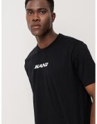 Karl Kani Tricou de bumbac cu decolteu la baza gatului - Alb/Negru/Galben