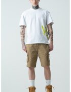 Karl Kani Tricou de bumbac cu imprimeu logo - Alb/Verde lime