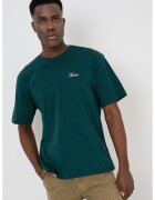 Karl Kani Tricou din bumbac cu imprimeu pe partea din spate - Bej/Verde englez
