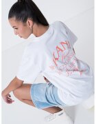 Karl Kani Tricou lejer cu imprimeu logo pe spate - Alb