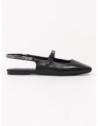 Karl Lagerfeld Balerini slingback din piele - Negru