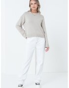 Karl Lagerfeld Blugi drepti din bumbac organic cu cusatura contrastanta - Negru stins/Alb optic