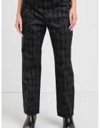 Karl Lagerfeld Blugi mom fit cu model - Negru