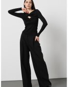 Karl Lagerfeld Bluza cu detalii rasucite - Negru